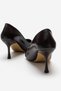 Women's Pearl Stone Pointed Toe Stiletto Shoes Brown Crinkled - 4