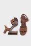 Luna Alba Women's Heeled Sandals 0012777 Brown Suede - 7