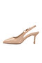 Beige Women's Thin Heeled Shoes 312569 Z - 4