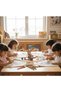 5 Pieces Large Size Dog Printed Paintable Cloth Bags 35X40 cm - Children's Activity and Painting Set - 3