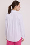 Women's White Silver Foil Patterned Shirt 1340 - 4