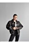 Brand Model New Season Leather Jacket with Elastic Waist Detail - 7