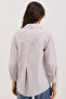 Women's Striped Oversize Shirt 1335 - Cream - 5