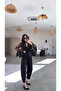Black Double Button Premium Molded Fabric Trousers - 5