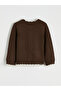 Esvab • Modern & Distinctive Zero Roba Collar Flower Embroidered Girls' Knitwear Cardigan - 3