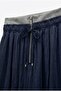 Zipper and Ribbed Detailed Trousers Navy Blue