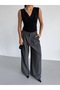 Women's Degaje Collar Draped Lycra Sleeveless Blouse - 2