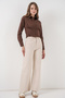 Women's Slim Fit Poplin Shirt 1339 - Brown - 7