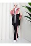 Women's 3-Piece Tracksuit Set Two-Thread Cotton N-05497 _ Black-Pink - 2