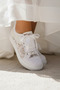 Lace Wedding Dress Shoes Evening Dress White Floral Pattern Very Comfortable - 7