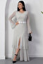 Crew Neck Skirt Flounce Sleeves Polka Dot Tulle Dress 2026-4524 - 4