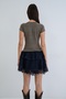 Mink Crew Neck Raglan Sleeve Lycra Knitted T-Shirt Alc-X15388 - 7