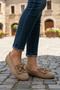 Beige Suede Women's Ballerinas 572488 Z - 2