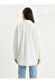 Women's White Gold Button Accessory Poplin Shirt 7508 60283943 - 4