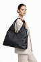 Women's Black Hobo Shoulder Bag – Top Handle – Casual Chic Design – Soft Vegan Leather Hand & Shoulder Bag - 2