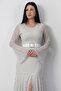 Crew Neck Skirt Flounce Sleeves Polka Dot Tulle Dress 2026-4524 - 2