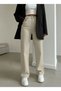 High Waist Stone Linen Wide-Leg Full Fit Pants