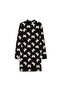 Women's Black-White Half Turtleneck Mickey Mouse Mini Dress Jf12 - 2