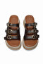 Women's Brown Comfortable Fit High Sole Slippers - 2