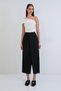 Black Sofia Linen Double Breasted Tie-Up High Waist Hidden Zipper Trousers Alc-X15301 - 2