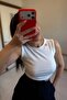قميص Yumuş Prdd Fitilli Crop Athlete باللون الأبيض - 5