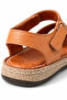 Luna Comfort Tan Genuine Leather Women's Sandals - 6