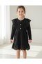 Lily Co Black Dress with Scallop Detail on Collar and Hem