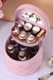 Pink Color Pearl Detailed Makeup and Personal Care Bag - 2