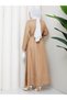 Belt Detailed Denim Jeans Hijab Dress Rc6036 - 8