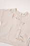 Pique Shorts 2-Piece Set (Dino) Beige - 3