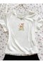 Women's Baby Deer Printed Basic Daily Use Crop T-Shirt