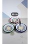 16 cm 3 Pieces 3 Colors Enamel Plate Coffee Plate for 3 People, Service Plate Snack Plate, Gift - 3