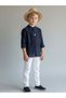 Boys' Cotton Court Collar Long Sleeve Shirt