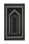 My Evilla Seccade Lightweight Foldable Washable Prayer Mat with Stylish Motifs, Dowry Box and Gift, Black-Gray - 3