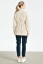 Reglan Sleeve Knitwear Combination Coat Beige - 4