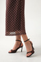 Brown Suede Ankle-Tie Heeled Shoes - 3