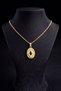 Steel Gold Crescent Moon Figured Necklace – Women's Necklace with Minimal Metal Chain - 3
