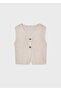 Girl's Vest Beige 6020 - 4