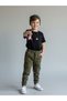 Boys' Soft Textured Trousers with Elastic Waist and Cargo Pockets - 7