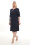Round Neck Buckle and Pocket Detailed Straight Cut Midi Dress Ets7290 - 2