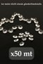 50 Meters of Crystal Beads with Silver Rings for Organization, Chandelier Stone - 14 mm Double Hole - 2500 Pieces of Stone