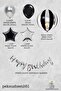 Black and Silver Theme Birthday Decoration Set with Banner and Balloon Package Set261 - 2