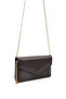 Brown Color Shk286 Faux Leather 4 Compartments, Chain, Phone Holder and Shoulder Bag