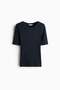 Ribbed silk-blend top - 4