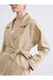 Double-Breasted Collar Belted Oversized Women's Trench Coat - 3