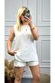 Sleeveless Satin Blouse - 4
