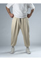 Pleated Beige Men's Jogger Pants Coc2854 - 2