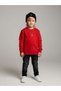 Boy's Crew Neck Sweatshirt with Stitching Detail - 7