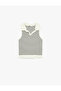 Regular Fit Polo Neck Sleeveless Striped Knitwear Blouse - 3