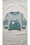 Two-Piece Baby Set with Cat Figure, Striped Sleeves and Ribbed Pants - 3